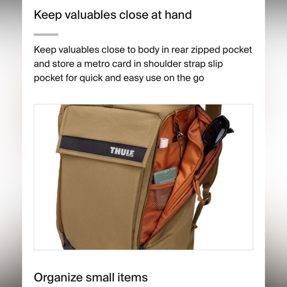 Thule Paramount
laptop backpack 24L Nutria brown - Picture 12 of 15